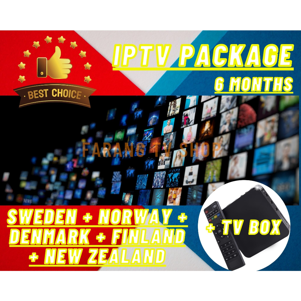 IPTV Package 6 Months With Android TV box , SCANDINAVIAN GROUP, TV ONLINE, live Sport events, movies, news and more++