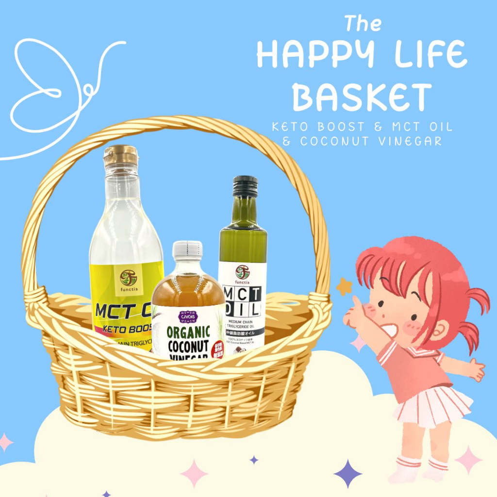 Keto boost &amp; Coconut Vinegar &amp; MCT oilน้อนเขียว (Happy Life Basket)❤️🥥