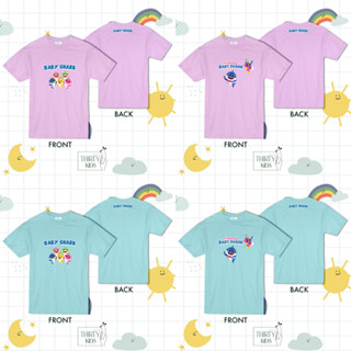 เสื้อยืดเด็กลาย Babyshark (ผ้าCotton+Poly ผ้านุ่ม ถนอมผิวใส่สบาย )