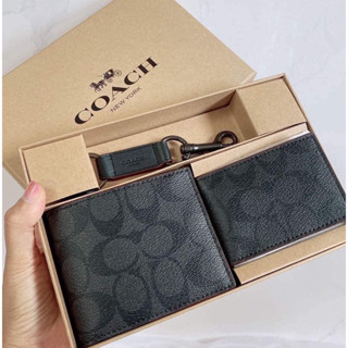 COACH F41346 BOXED 3-IN-1 WALLET GIFT SET  Set กระเป๋าสตางค์ผู้ชาย