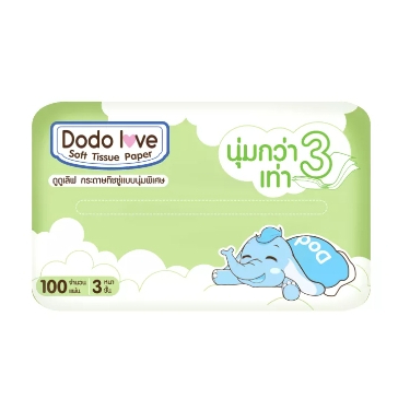 [ยกแพ็ค 6] DODOLOVE Soft Tissue Paper กระดาษทิชชู่ ทิชชู่ พกพา สำหรับเด็กอ่อน แบบนุ่มพิเศษ 3 เท่า รูปที่ 3