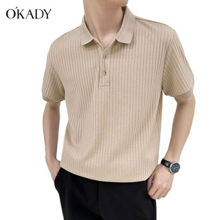 OKADY เสื้อยืดโปโลลําลอง คอปกโปโล ระบายอากาศได้ดี แฟชั่นฤดูร้อน สําหรับผู้ชาย