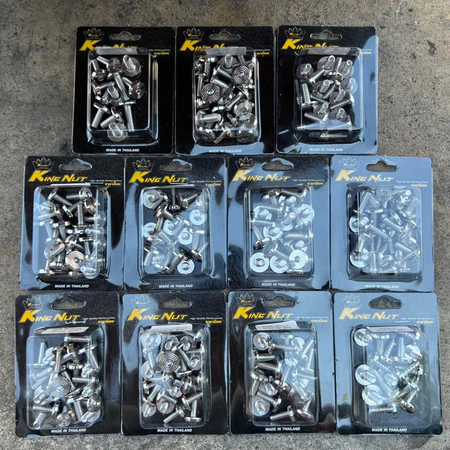 น๊อตชุดสี จี้ลายแบน เลสแท้w125.w110i.เวฟทุกปี ดูรีม. ซุปเปอร์คัฟ.Xmax .PCX .Giorno .lead.TZR-หลากหลายรุ่นในตัวเลือก