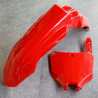 ป้ายเบอร์+บังโคลนหน้า CRF450 R (ใส่ CRF250/300 KLX140 150 230 250 300 ได้หมด) พร้อมส่งในไทย