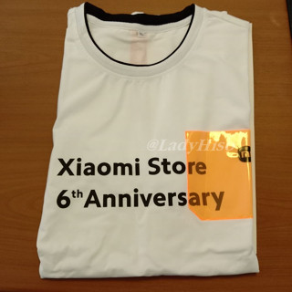 💟ของพรีเมี่ยม Xiaomi💟 เสื้อ Xiaomi Store เสี่ยวมี่ Mi เสื้อยืด เสื้อคอกลม รุ่นฉลองครบรอบ 6 ปี เสื้อทีเชิ๊ต เสื้อยืดคอกลม