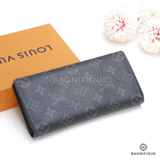 LOIUS VUITTON BRAZZA WALLET LONG ECLIPSE MONOGRAM CANVAS SHW