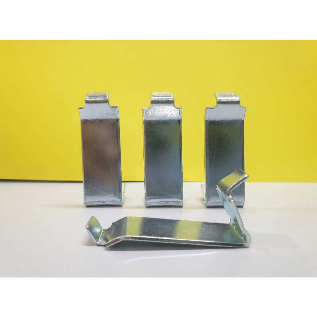 ตะขอแผ่นชั้น ตู้เก็บเอกสาร ตู้เหล็กบานเลื่อน ตู้บานเปิด  ยี่ห้อ Elegant ตัว L แบบค้ำวางเสียบ 2 ช่อง 