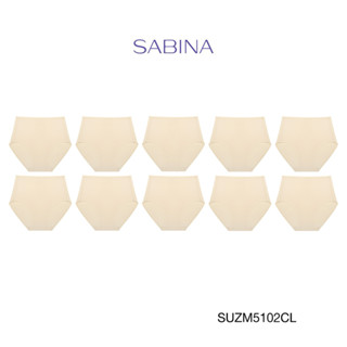 Sabina ซาบีน่า กางเกงชั้นใน (Set 10 ชิ้น)  (ทรง High Waist) รุ่น Panty Zone รหัส SUZM5102CL สีเนื้ออ่อน