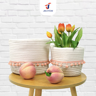 Storage basket set 2ชิ้น ชุดตะกร้าเก็บของ2ชิ้น 20x20x21cm และ 19x16x17cm