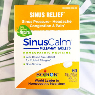 55% OFF ราคา Sale!!! EXP:02/2023 SinusCalm Sinus Relief 60 Quick-Dissolving Tablets (Boiron®)