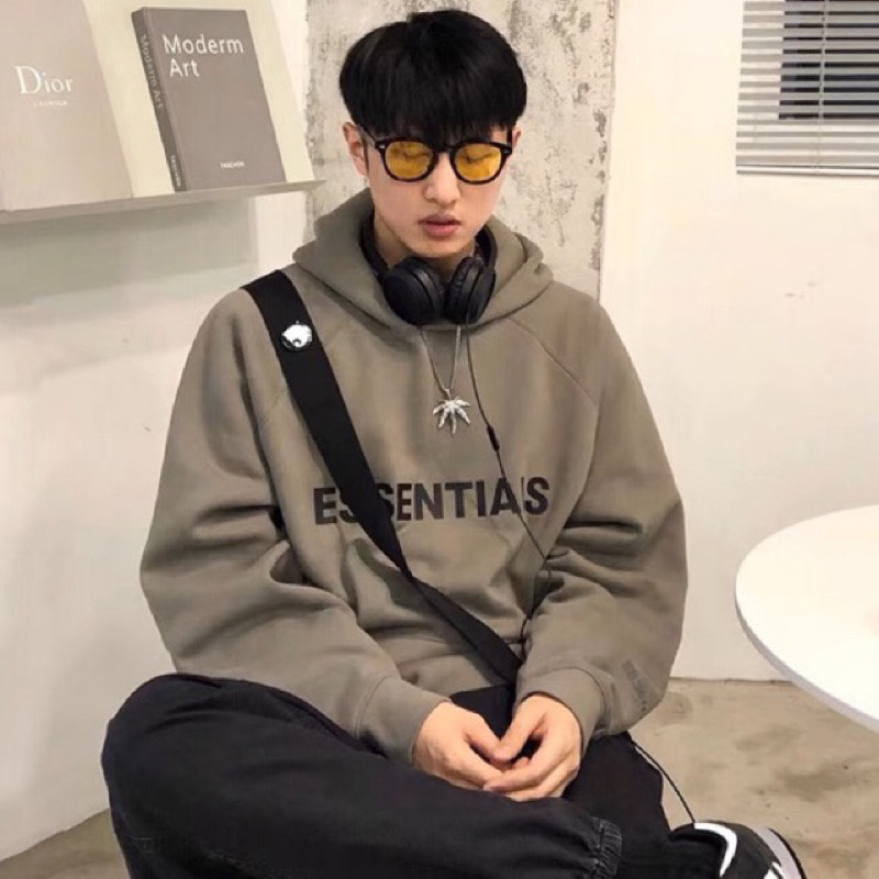 เสื้อกันหนาวทรงโอเวอร์ไซส์ stone essentials hoodie ไม่แท้ เสื้อหนาว ฮิปฮอป เสื้อฮู้ด ฮิต