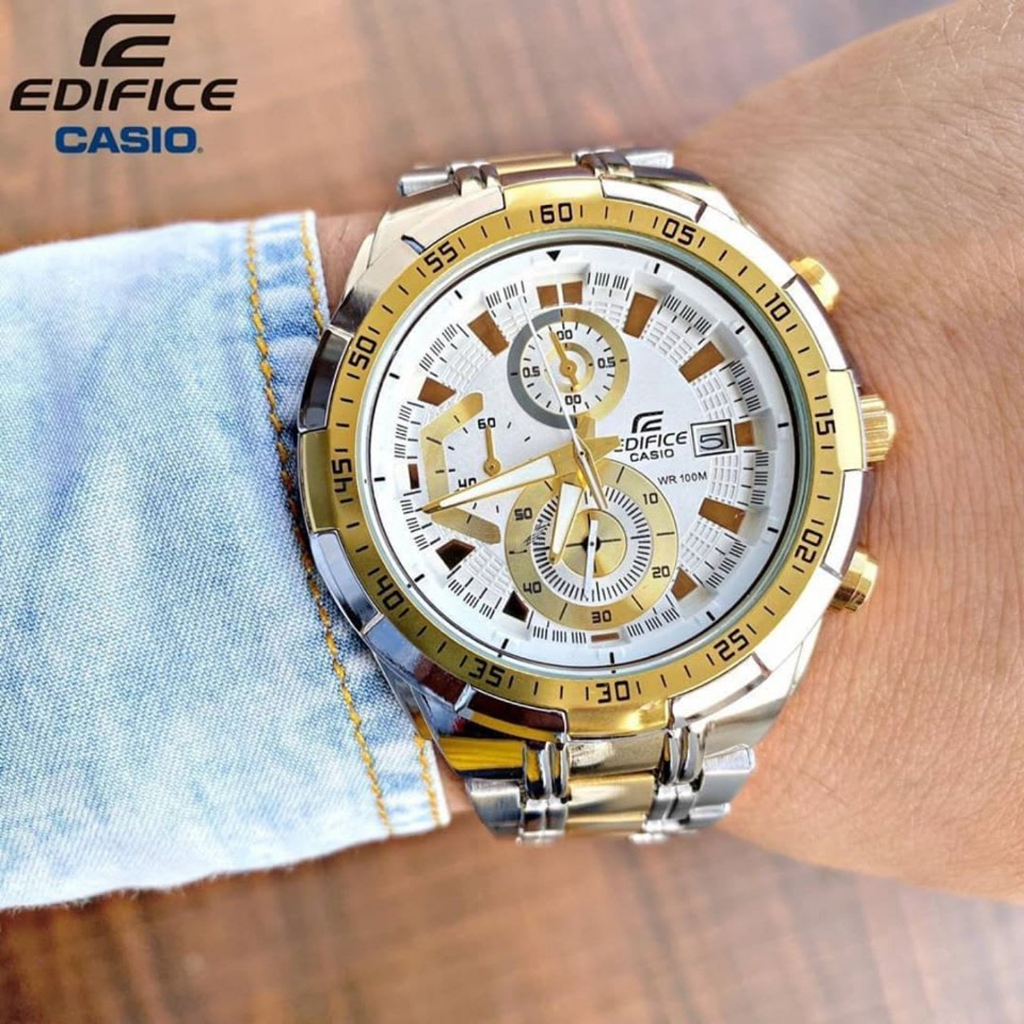 นาฬิกาคาสิโอ EDIFICE รุ่น EFR-539SG-7A กันน้ำ รับประกัน 1 ปี