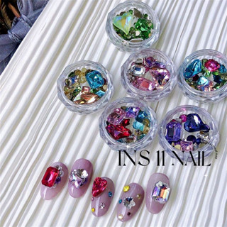 พร้อมส่ง !!! Set เพชร ตกแต่งเล็บเกรดพรีเมี่ยม  มีให้เลือก 6 โทนสีสวยๆ เพชรตกแต่งเล็บ เพชรแต่งเล็บงานเกาหลี