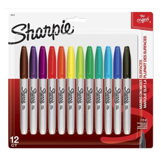 N ปากกา SHARPIE FINE 12 CLR SET CARDED 30075PP 0071641300750