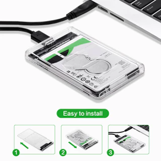 Actual HDD Case SSD Enclosure 2.5inch ฮาร์ดไดรฟ์ USB 3.0 แบบใส รองรับโปรโตคอล UASP สําหรับ 7-9.5 มม. ขนาด 2.5 นิ้ว