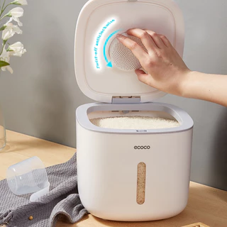 ECOCO กล่องใส่ข้าวสาร 10Kg / 5Kg กล่องเก็บข้าวสาร กล่องใส่อาหารแห้ง ถังข้าวสาร ถังเก็บเม็ดข้าวสาร เก็บกลิ่น