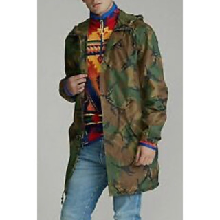 POLO RALPH LAUREN MEN HOOD MILITARY ARMY RAIN COAT JACKET เสื้อคลุมมีฮู้ดก้นฝน ลายทหาร โปโล ราล์ฟ ลอเรน ของผู้ชาย