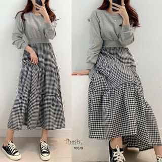 🌈🌿🌼🌺🌸🤎🧡🇰🇷Cotton Patch Scott Long Sleeve Maxi Dress