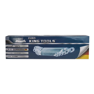 EURO KING TOOLS ชุดแหวนข้าง 7 ชิ้น ชุดประแจรวม ประแจ 2 แหวนข้าง และแหวนคู่ เครื่องมือช่าง