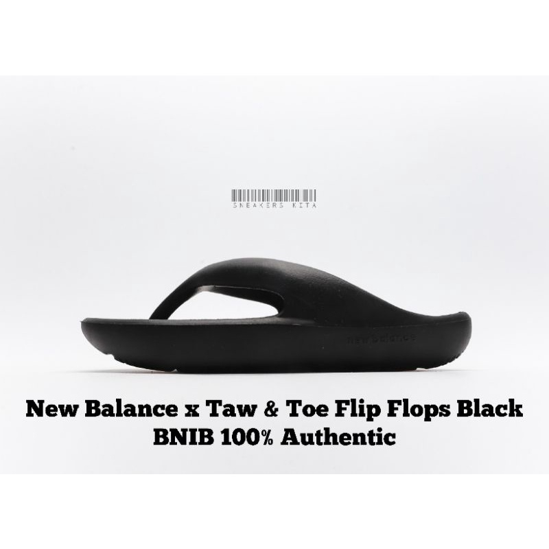 ของแท้ 100% New Balance x Taw &amp; Toe Flips Flops Black