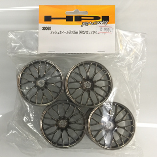 HPI 30060 MESH WHEEL 57x35mm (2.2 in.) GUNMETAL CHROME (WR8)