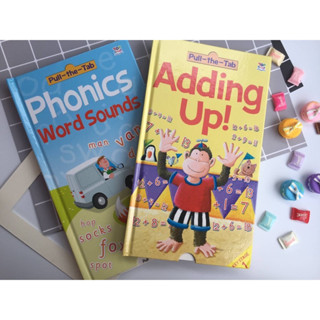 หนังสือลดราคา มีตำหนิ ** Phonics Word Sounds &amp; Adding up with pull slide book หนังสือเด็กภาษาอังกฤษ โฟนิค บวกเลข