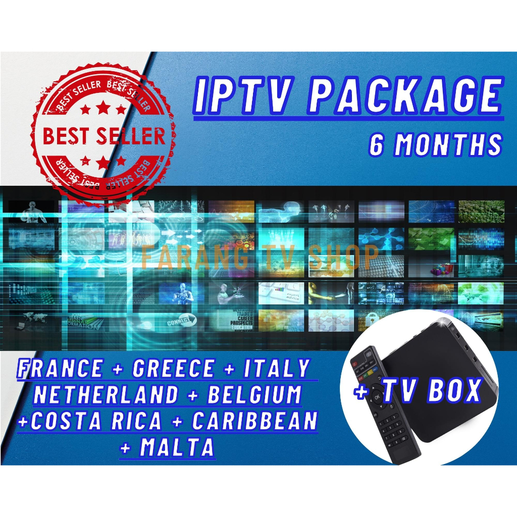 IPTV Package 6 Months With Android TV box , FRANCE ITALY GROUP, TV ONLINE, live Sport events, movies, news and more++