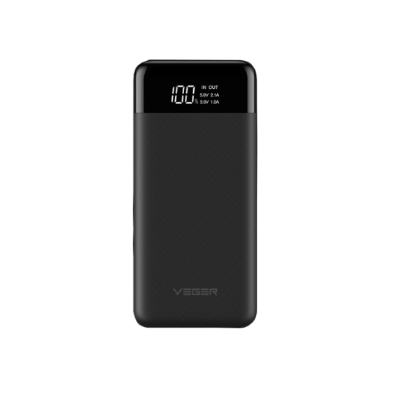 Powerbank Veger Mah X Usb A Display Screen P Black