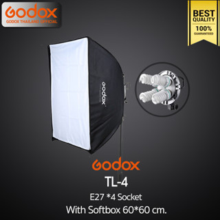 Godox TL-4 With Softbox 60*60 cm. ( สตูดิโอ , วิดีโอรีวิว , Live วิดีโอ , ถ่ายรูปติดบัตร )