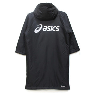 เสื้อโค้ทกันหนาว asics ของแท้ รอบอก 40 นิ้ว ฮู้ดถอดแยกได้ เสื้อกันหนาว มือสอง