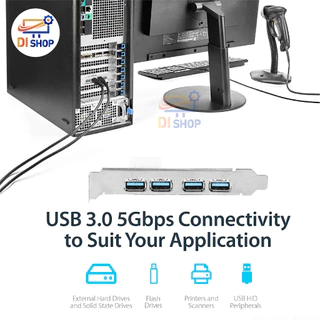 USB 3.0 Card 4port - PCI Express PciE SuperSpeed USB 3.0