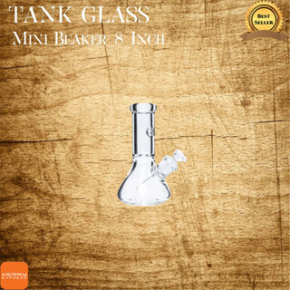 TANK Glass Bong Mini Beaker 8 Inch 9 mm