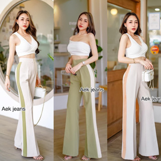 🌈😍กางเกงขาม้าตะขอหน้าเอวสูงทรงสวยเก็บหุ่นได้เป๊ะผ้านิ่มสีสวยใส่สบาย🚨🔥