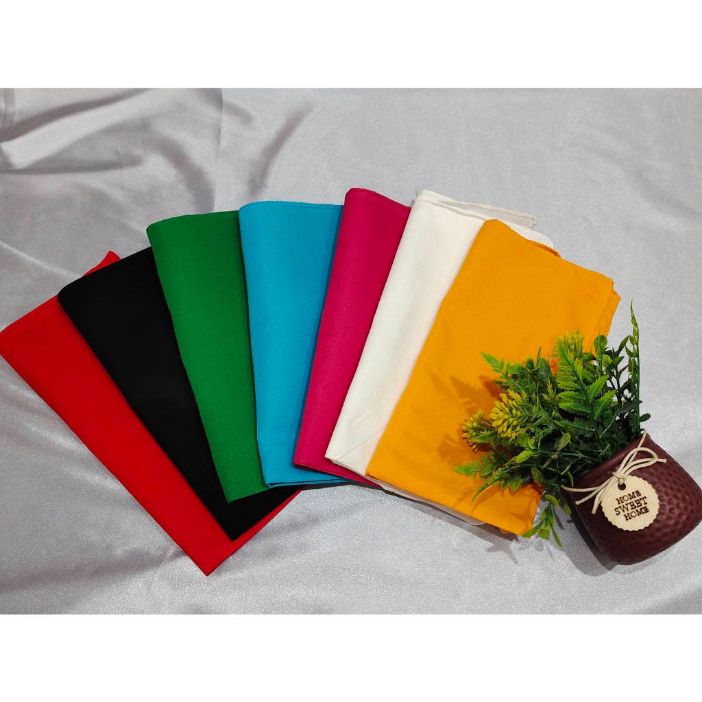 ผ้าเช็ดหน้าผืนใหญ่สีพื้น ผ้าวินเทจ ใช้คาดผม  แต่งเป็นผ้าพันคอ