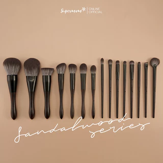 SUPERMOM l Sandalwood series (แปรงแต่งหน้าขนสังเคราะห์เกรดพรีเมี่ยม-แยกชิ้น รุ่น แซนดัลวูดซีรี่ย์)