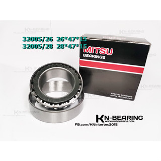 32005/28  32005/26  ลูกปืนเทเปอร์ 32005 รูเพลา 26 มิล 28 มิล ลูกปืนคอมอไซส์  4TCR0574  taper roller bearing