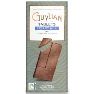 Guylian Creamy Milk Chocolate Tablet 100g. กีเลียน ครีมมี่ช็อกโกแลตอัดเม็ด 100กรัม.