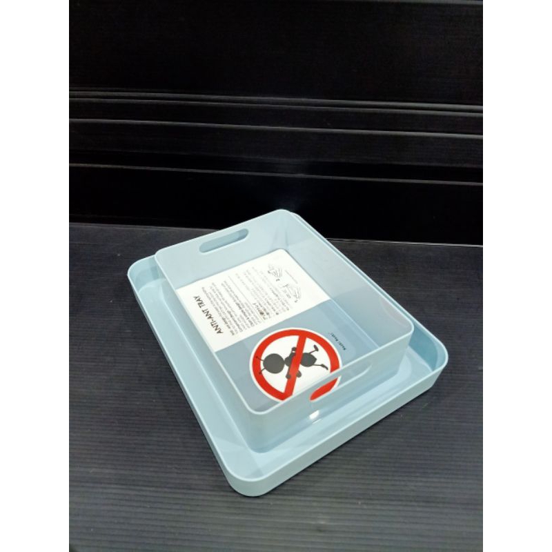 ถาดกันมด ถาด ถาดพลาสติก สำหรับวางอาหารกันมด ขนาด33*23 cm พร้อมส่ง จากไทย - รูปที่ 7