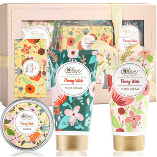 Body&amp;Earth Love ครีมทามือ Hand Lotion Set ครีมทามือ ครีมทาเท้า สบู่ เทียนหอม ของขวัญวันเกิด gift set