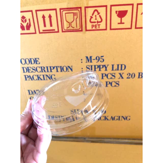 ฝายกดื่ม ปากกว้าง95มม(M-95) มีจุกเปิดปิดได้ยี่ห้อ FPC บรรจุ100ชิ้น/แถวฝาปิดสนิท เพิ่มมูลค่าสวยงามสะอาดปลอดภัย สีใส/สีขาว