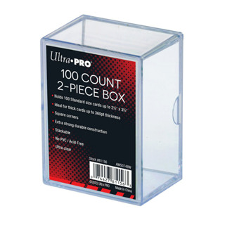 Ultra Pro 2 Pcs 100Ct Clear Card Storage Box กล่องพลาสติกใสจุการ์ดStandard ได้ 100ใบ