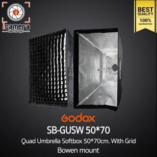 Godox Softbox SB-GUSW 50*70 cm. With Grid - [ Bowen Mount ] Quad Umbrella Softbox วิดีโอ รีวิว Live ถ่ายรูปติบัตร