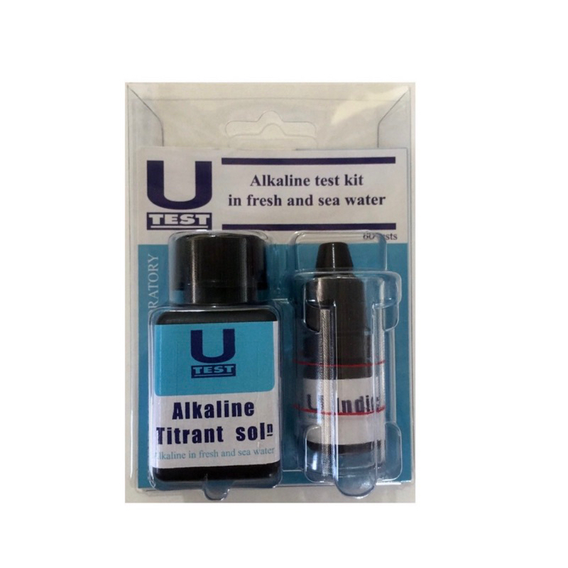 น้ำยาวัดอัลคาไลน์ Alkalinity test kit (alkaline test) ชุดวันค่าอัลคาไลน์ ยี่ห้อ U-test แถมฟรี ไซริงค