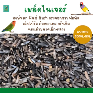 ไนเจอร์ (Niger Seed) (แบ่งขาย 200-500G.) อาหารนกขนาดเล็ก-กลาง ทุกสายพันธุ์