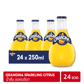 Orangina 250ml x 24 | ออเรนจินา เครื่องดื่มกลิ่นส้มผสมโซดา ขนาด 250 มล. (แพ็ค 24 ขวด)