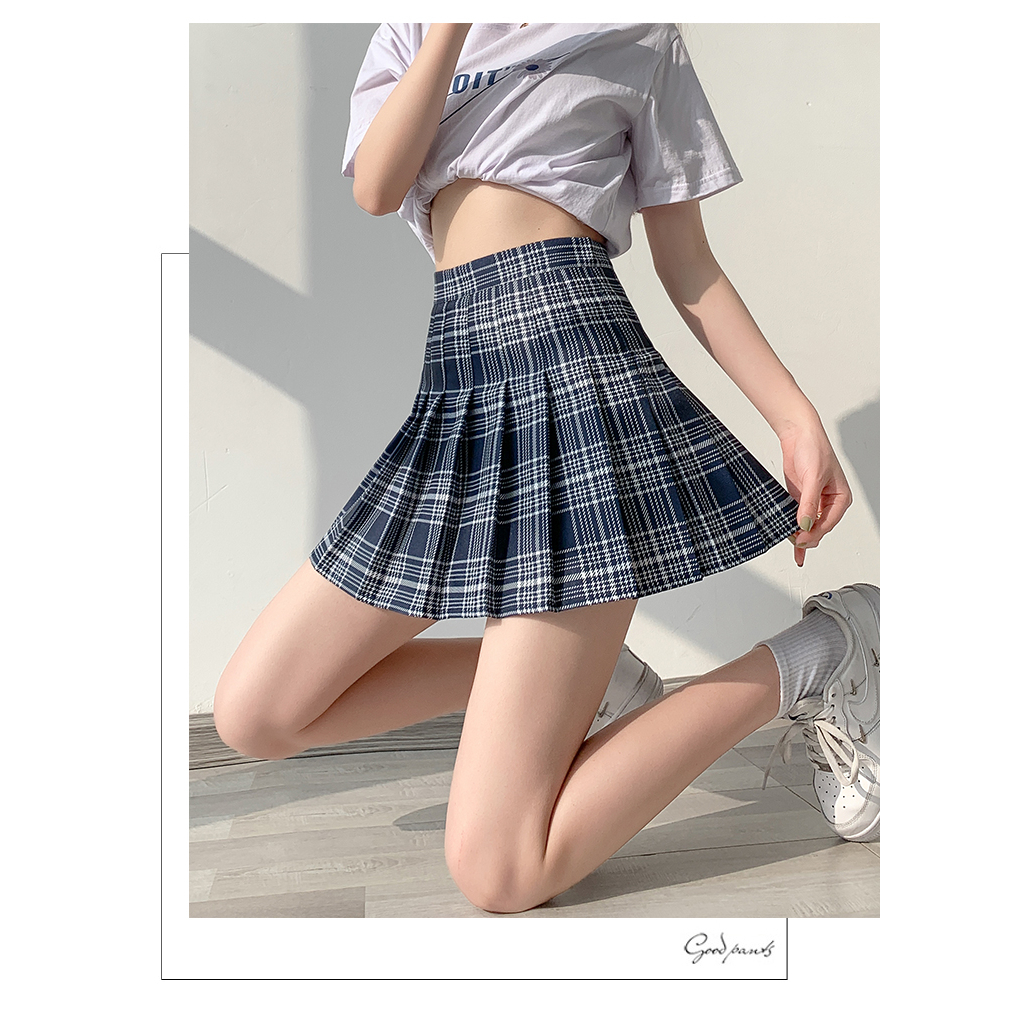 ☆XS-3XL☆ กระโปรงเกาหลี กระโปรงลายสก๊อต มีชับใน - รูปที่ 3