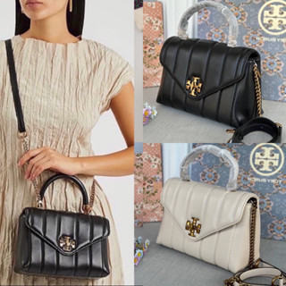 🎀 (สด-ผ่อน) กระเป๋าสะพาย 9.5 นิ้ว สีขาว สีดำ เขียว แดง งาน SHOP 83943 TORY BURCH KIRA QUILTED SMALL SATCHEL