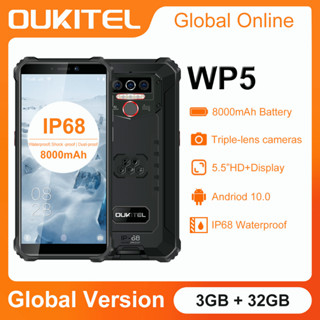 Oukitel WP5 Waterproof  Rugged Smartphone 8000mAh Android 10 4GB 32GB IP68&amp;amp;IP69 5.5HD+ Quad Core Triple Camera Cel