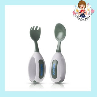 Kidsme Toddler Spoon and Fork Set เซ็ทช้อนส้อมสำหรับเด็กหัดใช้ สีเทา