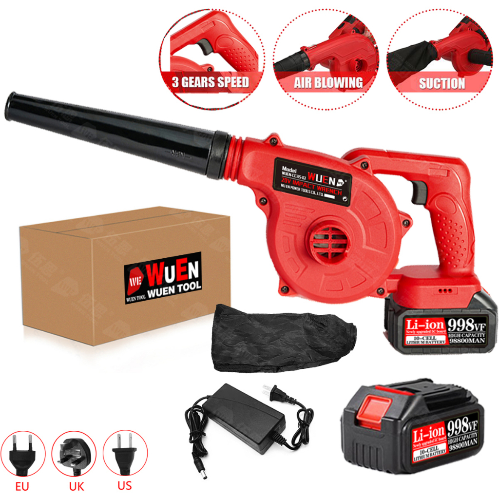 998VF 20V เครื่องเป่าลมไฟฟ้าไร้เชือก แบตเตอรี่ลิเธียมชาร์จแบตเตอรี่ลิเธียมชาร์จแบตเตอรี่ลิเธียมชาร์จ